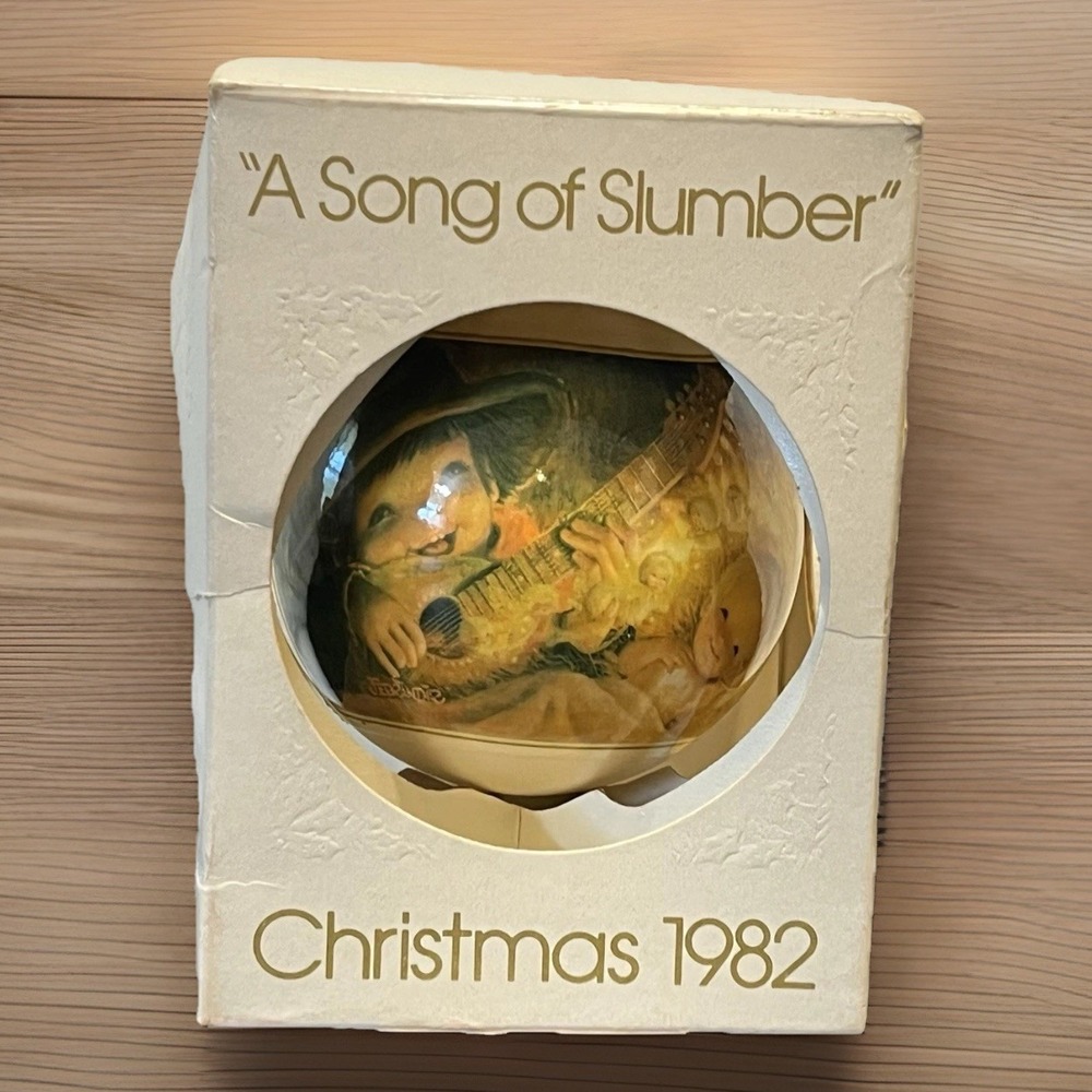 1982 Glass Ornament A Song Of Slumber Ferrandiz Christmas 3" Diameter Limited Ed